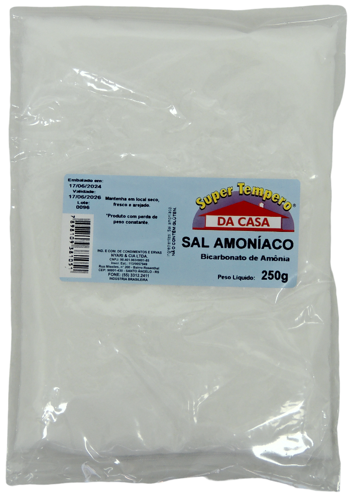 Sal Amoníaco (Bicarbonato de Amônia)